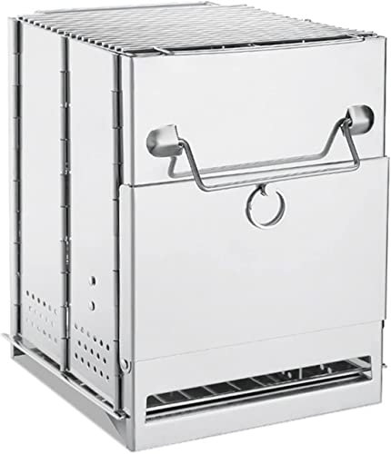 Griglia a Gas in Acciaio Inossidabile da Campeggio Mini Barbecue Multifunzionale per Uso Domestico Stufa a Legna Quadrata Stufa per Barbecue Pieghevole Portatile