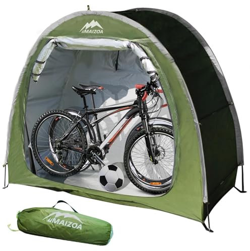 MAIZOA Tienda de campaña plegable de 78.8 x 31.5 x 65 pulgadas, soporte de aleación de aluminio para exteriores, cobertizo de almacenamiento de bicicletas, tela impermeable gruesa portátil, cubierta