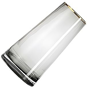 SUIOPPYUW Leicht zu reinigende und trockene transparente Glasvase für Blumenarrangements, breite Anwendung, Blumenvase, Geschenkdekoration, Graugold 1325