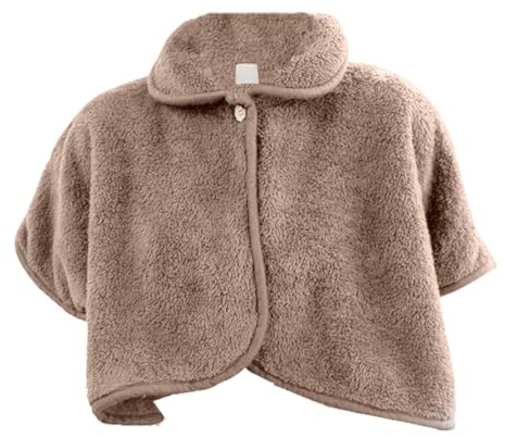 Femme Poncho Polaire Plaid Châle Cape Chaud d'Hiver avec Boutons Couverture Moelleux pour l'Hiver Et l'Automne