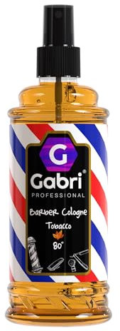 Gabri Mens Cologne Tobacco 400ml, Eau De Cologne, Barber Aftershave, Relaxing & Refreshing, Warm Spices, Woody Notes, Coumarin, Citrus (No8 Tobacco)