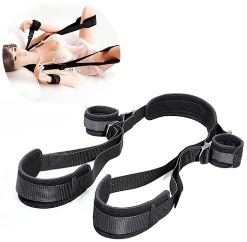 BDSM Sex Bondage Set,Sex Bondage Wrist & Thigh Cuffs BDSM Restraints Set Sex Swing Sex Bondage Legs Restraints,Bed Restraints Kit, for Women and Couples SM Games Sweater (B)