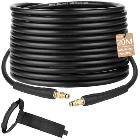 20M Hochdruckschlauch für Kärcher K2 K3 K4 K5 K6 K7, Hochdruckreiniger schlauch mit Click Quick Connect Stecksystem, Hochdruckreiniger Schlauch Zubehör, Hochdruck Verlängerung Ersatzschlauch