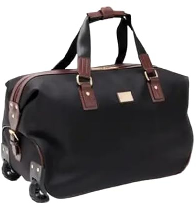 Bolsa de Viaje Oxford con Ruedas, Maleta Equipaje for Mujer y Hombre, Bolsa Mano, for para Vacaciones(Black,22)