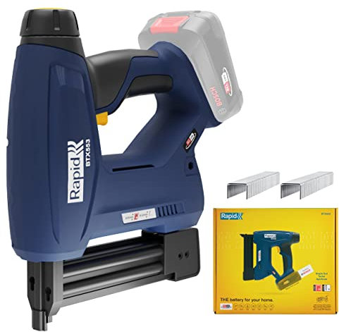 Rapid BTX553 Akku-Tacker 18V P4A – Kabellose Tackerpistole für Klammern Typ 53 (8–20 mm) und Nägel Typ 8 (15–20 mm) – Kompatibel mit Bosch POWER FOR ALL Akku – Ohne Akku und Ladegerät