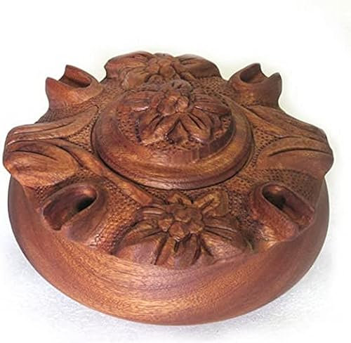 Italian Food Direct Coppa dell'amicizia Originale della Valle d’Aosta 4 becchi Stella in Legno di Mogano Diametro 21 cm trattata e pronta per preparare Il caffè alla valdostana