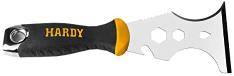 HARDY Spatule Multi-Usages 15in1 - Racloir - Solution Universelle - Plusieurs Outils en Un - Spatule en Acier Inoxydable - Ouvre-Bouteilles - Extraction des Ongles - Nettoyage des Rouleaux