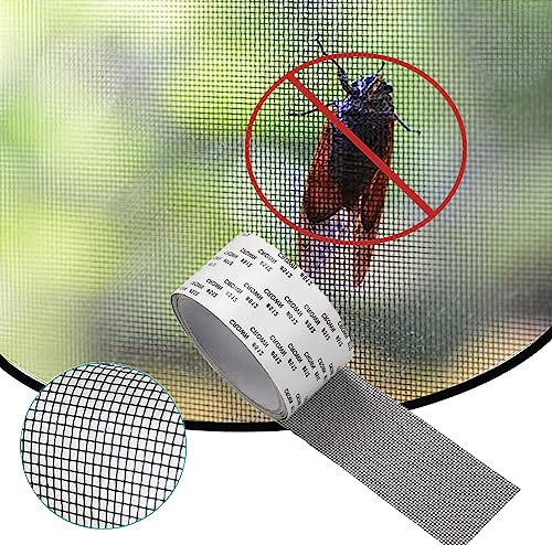 YURRO Fiberglass Window Screen/Wall/Ceiling/Tent Holes Repair Tape,Waterproof Covering Wire Mesh Patch Strong Self-Adhesive Sticker Tape