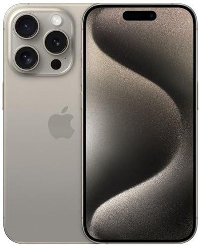 Apple iPhone 15 Pro Max, 512GB, Natural Titanium - Unlocked (Renewed)