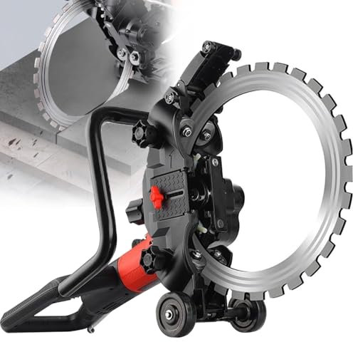 Rozadora de Pared eléctrica 3000r/min, máquina cortadora de Ranuras de Pared de 8500W con Bomba de Agua, Profundidad de Corte de 30 cm, Corte a 90°, Soporte de Rodillo, máquina ranuradora p