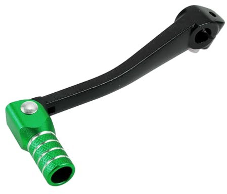 INFINAUTO Folding Motorcycle Gear Shifter Lever for Bosuer 125 Aluminum Alloy Pedal Shift Lever Arm Black Green with Silver Tone Ring