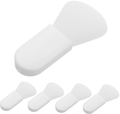 CTIRCHIU Pennelli in Silicone Manico Corto Set 5 per Maschera Viso e Corpo Facili da Trasportare per Uso Professionale e Viaggi