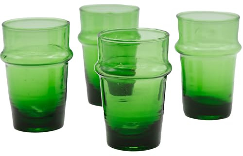 Juego de 4 vasos de café con capuchino, café expreso macchiato, postre, té, color verde