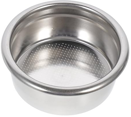 Toyvian Filtro de Acero Inoxidable Doble para Cafetera Cesta Reutilizable para Espresso Accesorio Resistente y Duradero para Preparación de Café