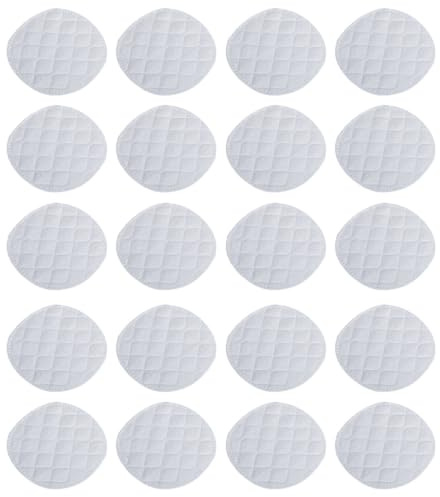 MOLUCKFU Lot de 16 coussinets d'allaitement en coton, lavables, respirants, anti-fuite, pour mamans allaitantes, tapis de poitrine doux, 10 x 10 cm, coussinets d'allaitement réutilisables pour bébés