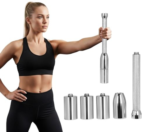 Hubxinly Solid Pure Steel Barbell Anti-Slip Strength Training Macebell Clubbell Multi-Purpose for Exercise Grips & Forearms Workouts