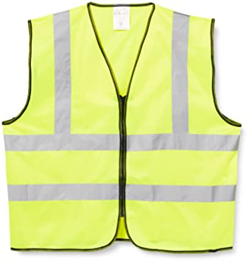 Supertouch 32343 Zipped Hi Vis Vest, Large, Yellow