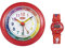 Digi-Tech Wecker mit eine Digitale Kinderuhr, Plastik, Rot, 10 x 4 x 10 cm
