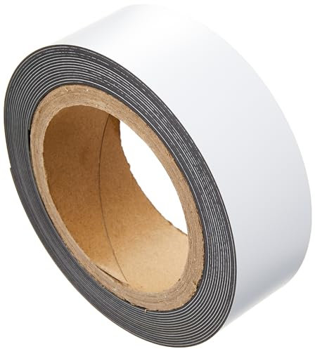 Durable 170902 Magnetic Identification Tape, 5m x 40 mm, Can be Cut to Any Size, White