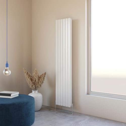 Flat Panel Radiator 1800x408mm Vertical Design Double Tall Upright White Central Heating Rad UK