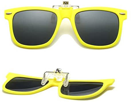 Long Keeper Clip Gafas de Sol Niños Polarizadas Lentes UV400, Clip para Gafas para Sol, Flip Up Lentes de Sol para Niños Chica Chico Antireflejos