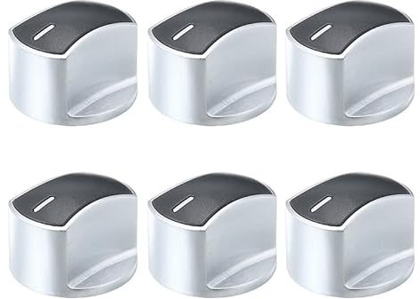 CEFPOD Gasherd Knöpfe,Drehknopf Herd 6 stücke Haltbare Öfen Ofenknöpfe Universal 6mm Ofen Gaskocher Ofen Kochsteuerung Metallknöpfe Griff Adapter Schalter Kochgeschirrteile