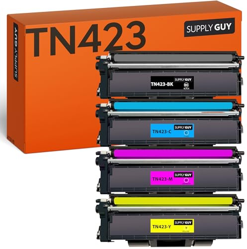 Supply Guy TN423, TN421 Toner Kompatibel med Brother TN-423, TN-421 för Brother MFC-L8690CDW, MFC-L8900CDW, HL-L8260CDW, HL-L8360CDW, DCP-L8410CDW Multipack 4 tonerkassett