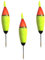 3-teiliges Angelposen-Set, leuchtende Angel-Schwimmer, Nachtangeln, EVA-Schaum-Posen mit grüner LED, für Hecht, Karpfen, Barsch (10/20/30 g)