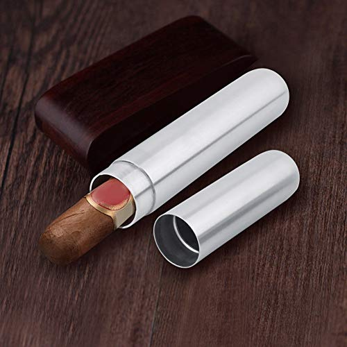 Récipient en Tube Métallique Porte-Cigares épaissi étui à Cigares en Acier Inoxydable Tube d'humidification Portable étui de Transport de Cigares de Voyage Porte-cigare Unique,