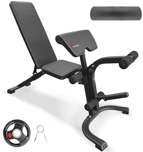 Houbos Multi-Functional Adjustable Weight Bench for Full Body Workout - Strength Training Roman Chair, Ab Sit up, Decline and Flat Bench