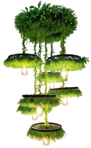 Lámpara colgante industrial, iluminación colgante de plantas, luminaria de suspensión retro for mesa de comedor, cocina, isla, pasillo