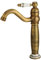 Bathroom Basin Mixer Tap, Antique Brass Tall Sink Faucet with Ceramic Handle, Vintage Single Hole Bathroom Faucet YIGUANXIN