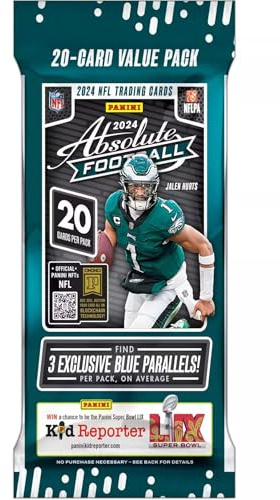 2024 Panini Absolute Fußball NFL-Sammelkarten-Set mit 20 Karten
