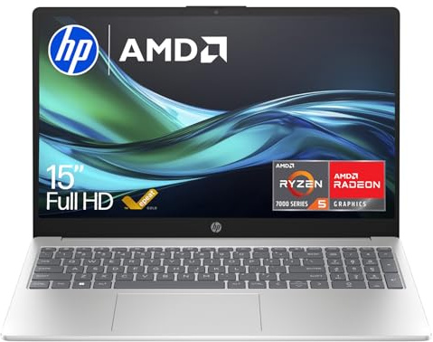 HP 15.6” Laptop | AMD Ryzen 5 7520U Processor | 16 GB RAM | 1 TB SSD | AMD Radeon Graphics | FHD Display | Up to 11.5 hrs battery | Dual Speakers | Windows 11 | Silver | 15-fc0002sa