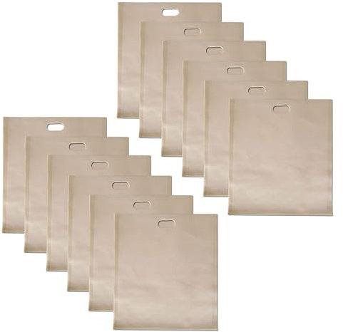 10 bolsas de fibra de vidrio reutilizables para sándwich tostado, resistentes a la temperatura, para pan tostado, bolsas para tostador de pan perfectamente tostado