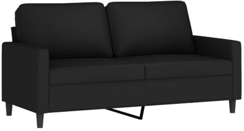 Frdhee Divano, Moderno Divanetto, Divano a 2 Posti Nero 140 cm in Velluto, Divani per Soggiorno, Appartamento, Ufficio, Salotto