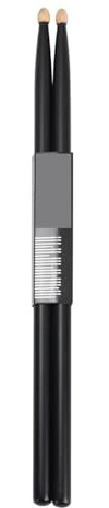 Trumstockar, 2 par 5A lönnträs-trumstockar med droppskinn, flerfärgade(Black)