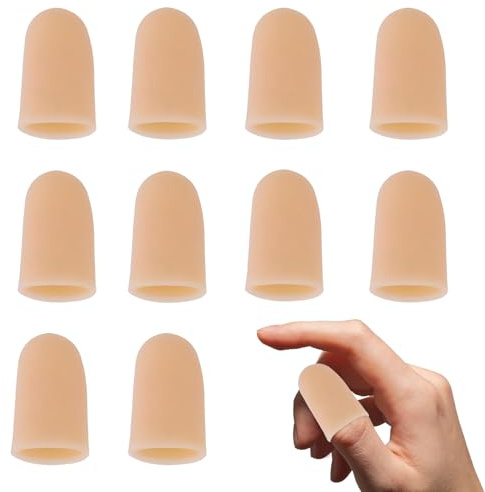 10 Silikonskydd för Fingrar, Smärtlindring, Vattentäta och Flexibla Fingerskydd, Justerbar och Klippbar Design