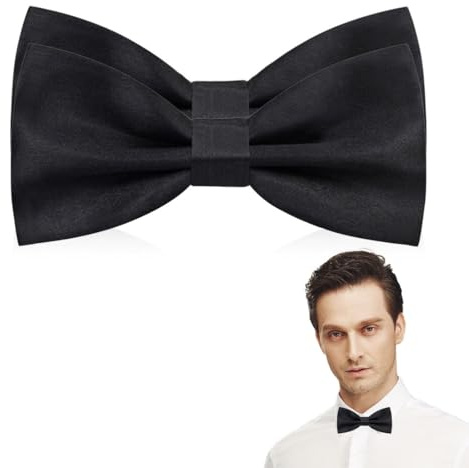 IBXWMNG Pajaritas hombre, pajarita, pajarita negra, pajarita clásica ajustable, pre-anudada, adecuada para esmóquines y trajes, también adecuada para fiestas infantiles y bodas