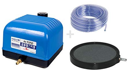 Hailea Aquaforte V20 Belüfter-Set Luftpumpe inkl. 10m Schlauch und Luftplatte 13cm