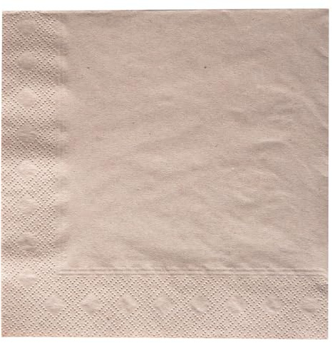 NATUREStar Bio Servietten Nature, 33 x 33 cm, 2-lagig, 1/4-Falz, natur | Recyclingpapier, FSC®-Recycled, 2000 Stück, Cocktailservietten