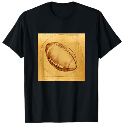 Funny Rugby - Maglia da calcio Vitruvian Sketch Uomo Ragazzi Ragazze Maglietta