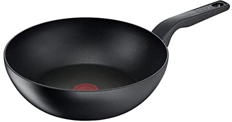 Tefal G28919 Hard Titanium Pro Wokpfanne 28cm | Für alle Herdarten inklusive Induktion | Antihaftversiegelt, Schwarz