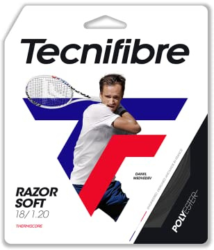 Tecnifibre Razor Soft Monofilament Polyester Tennis String 1.20mm Carbon - 12m Set