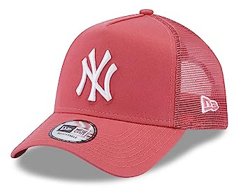 New Era Mesh Einsatz Fan Artikel York Yankees MLB Baseball Light Pink A-Frame Trucker cap - One-Size