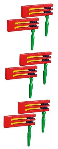 TOYANDONA 6 Stk Resonanzboden Aus Traditionelles Matraca-spielzeug Spanische Klöppel Shaker-spielzeug Aus Matracas Mexicanas Handklöppel Vogelpfeife Kind Doppelschicht Hölzern