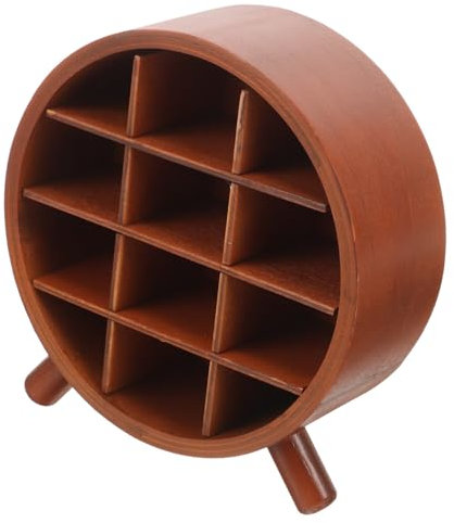 POPETPOP Boîte De Rangement De Rouge à Lèvres Coiffeuse Support Dhuile Organisateur De Tour De Rouge à Lèvres Support D'huile Essentielle En Bois Échantillon Cosmétique