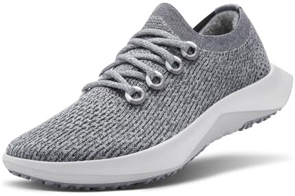 Allbirds Women’s Tree Dasher 2 Active Sneakers, Breathable Machine Washable Lace-Up Fitness Shoes for Walking, Running & Gym, Medium Grey (Light Grey Sole), 5.5 UK