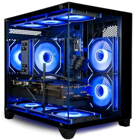 Panorama RTX 4070 Super Gaming PC Desktop - AMD Ryzen 7 7700 Prozessor, 32GB DDR4 RAM, 1TB NVMe SSD + 3TB HDD, WiFi 6E + BT 5.3, Windows 11 Home - Bester 2024 RGB Prebuilt Tower Computer für Gamer