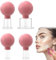 Juego de 4 ventosas faciales con ventosa para masaje facial, ventosa, masaje facial, cabeza de cuello para zona del cuerpo, reducción de arrugas, desintoxicación, estimulación del flujo linfático